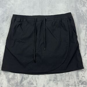 Eddie Bauer Womens Sz L Black Tulip Hem Skort Stretch Casual Active Golf Tennis